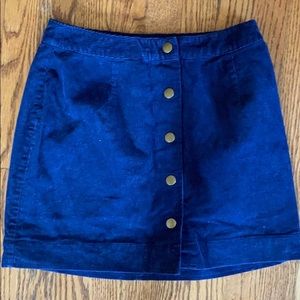 Blue corduroy skirt